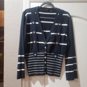 Nautica Women's Navy Striped Sweater